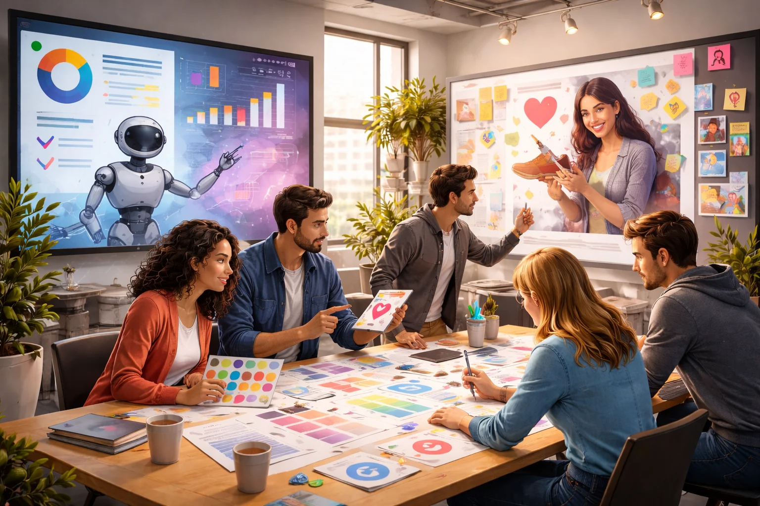 Visual Communication being the talk to the team